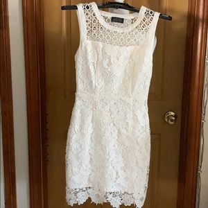 NWOT ASTR white fitted lace dress